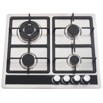 Silver Gas Hob 4 Burner Appliance Catalogue