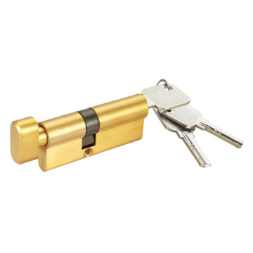 Cylinder Lock with Key and Interior Thumbturn
