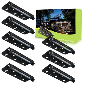 AC DC 12V Waterproof IP65 Recessed 1.8W Outdoor LED Stair Step Lights - Black 2700K