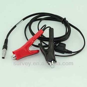 2014 Hot Selling Power Cable for Leica total station 5-pin (0B) wire to Alligator clips