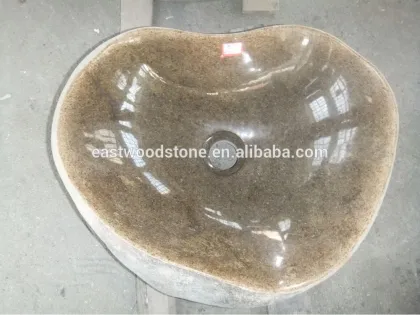 fossile lavabo en pierre