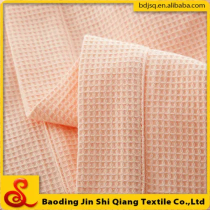 China wholesale customer logo 100% cotton waffle towel waffle bathrobe