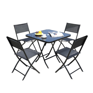 Outdoor Folding Chair Iron Teslin Mesh Garden Chair