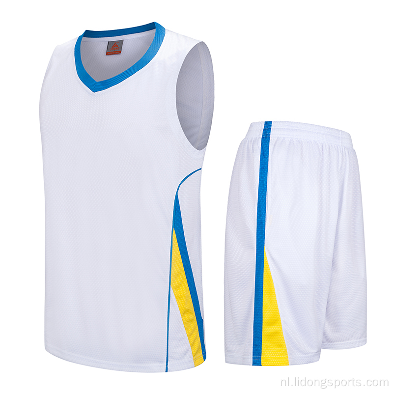 Nieuwste basketbal jersey ontwerp basketbal uniform groothandel