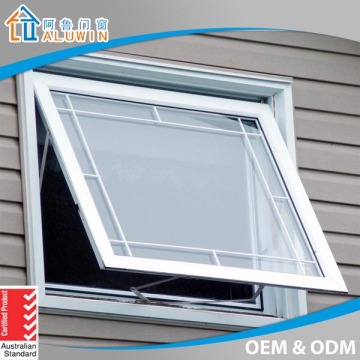 Africa style aluminum top hung window with single tempered glass