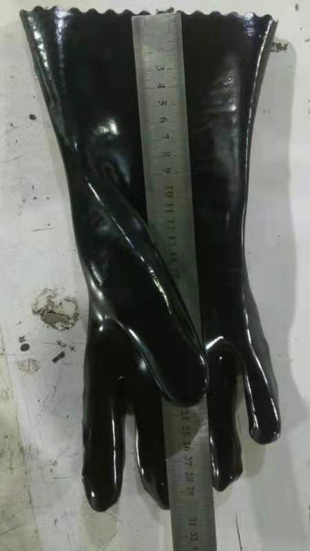 Czarna rękawica z gładkim wykończeniem Interlock Liner 30 cm