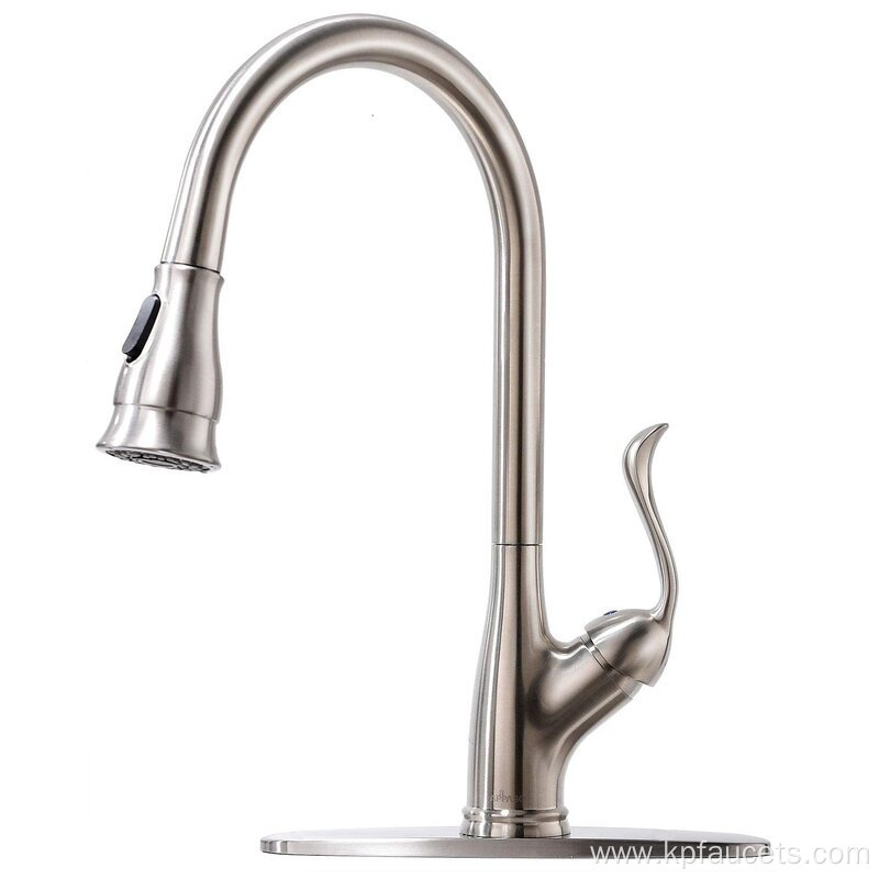 Brushed Nickel Pull Down Sink Faucet