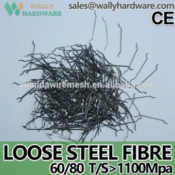 End hoooked steel fibers for industrial floor
