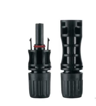 Waterproof AC 1P Power Cable Connectors for Solar Panels and Mounting Wires