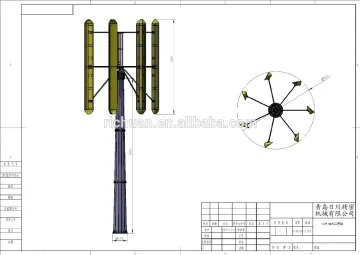 50KW Vertical axis wind turbine, Permanent Magnet Generator, Low RPM wind turbine