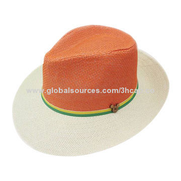 Straw Hat in Fedora Style, Lightweight and Portable