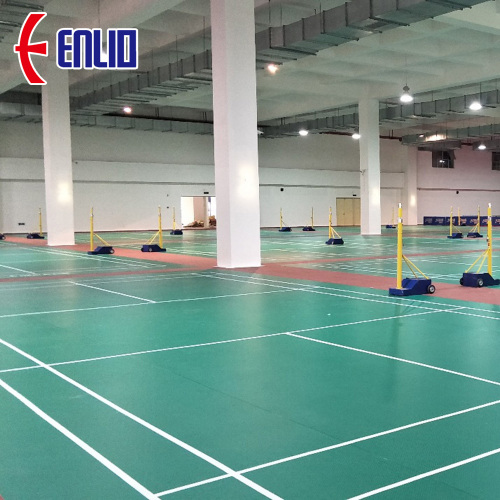 Badminton court mat for training with court lines