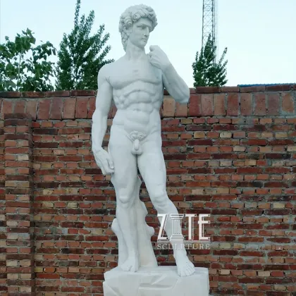 Life size figure art decoration stone sculpture marble michelangelo's david statue