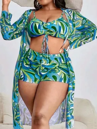Wholesale Plus Size Bikini Swimsuits: XXL Cover Ups and Swimwear for Fat Women - RCJ-33A