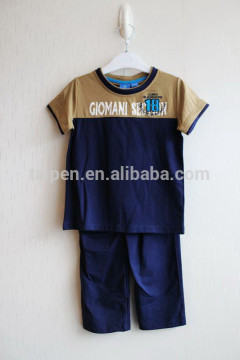 Fashion New Style Boys Sport Set Summer Short T-shirt+ Long Pants 2 Pcs Set