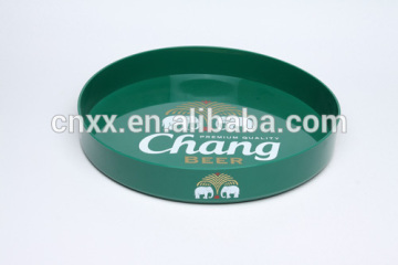 PS/ABS Dia 33.2cm Plastic round snack serving tray/anti-skid anti-slip tray