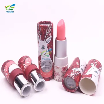 Guangzhou factory wholesale round empty cosmetic containers paper lip balm tube