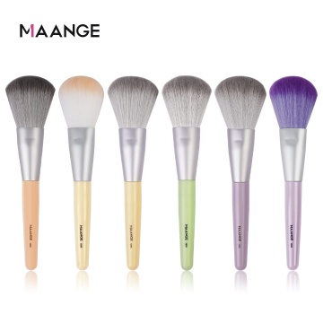 Custom Logo Loose Powder Makeup Brush - Green Large Blush Brush