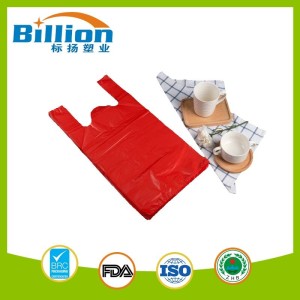 HDPE Carrier Bulk Thank You Printed T-Shirt Plastic Bag with Vest