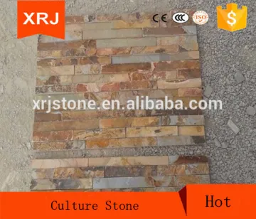 Cheap interior cultured stone panel wall cladding rusty