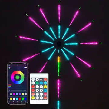 寝室の装飾とお祝いイベントのためのスマートなRGBIC Bluetooth LEDストリップライト