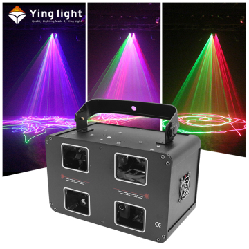 Double Layer 4 Heads RGB Laser Light for DJ Parties and Discos