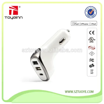 USB Type C Car charger, 4.8A USB-C Car Charger Adapter with QC3.0 & USB A ports