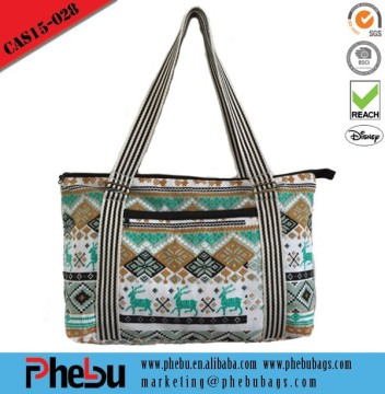 2015 hot sell 120g printed cotton canvas bag(CAS15-028)