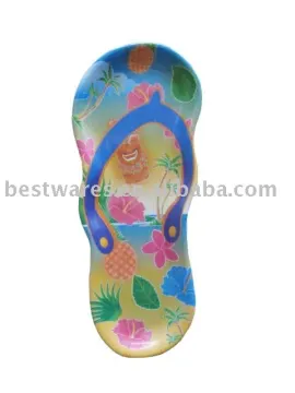 summer design melamine Flip flop plates,prices for melamine plates,wholesale melamine plates
