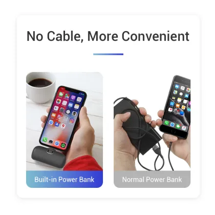 Mini Wireless Charging Power Bank for iPhone, Xiaomi, Huawei