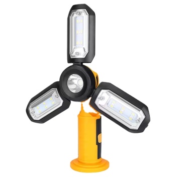 3-faltbare Panels Handheld USB wiederaufladbare LED-Taschenlampe: Perfekt für die Reparatur des Autos und zum allgemeinen Gebrauch