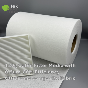 Tissu filtrant d'habitacle écologique à 80 % d'efficacité de 130 g