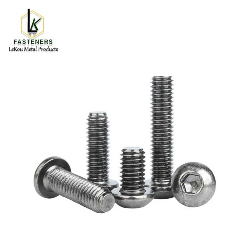 Шрубы з унутранай галоўкай і гузікам з легаванай сталі