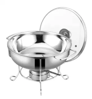 Cookware 3.5L Jazz Cover Chafing Dish Thickened Hot Pot Stainless Steel Buffet Stove