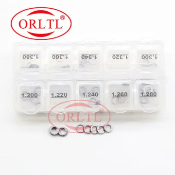 ORLTL 50Pcs High Speed Steel Fuel Injector Washer Shims and Common Rail Diesel Adjustment Gaskets 1.20mm-1.38mm