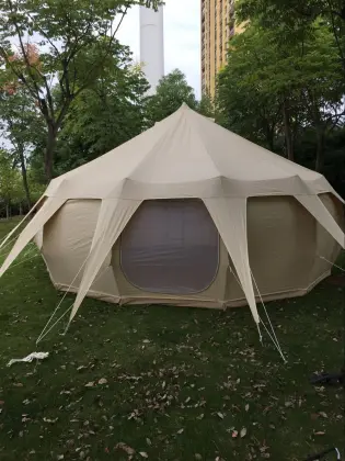 Waterproof Cotton Canvas Family Camping Lotus Tent