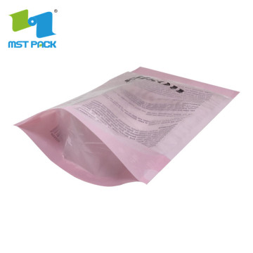 Bolsa de embalaje de plástico transparente de grado alimenticio con cremallera