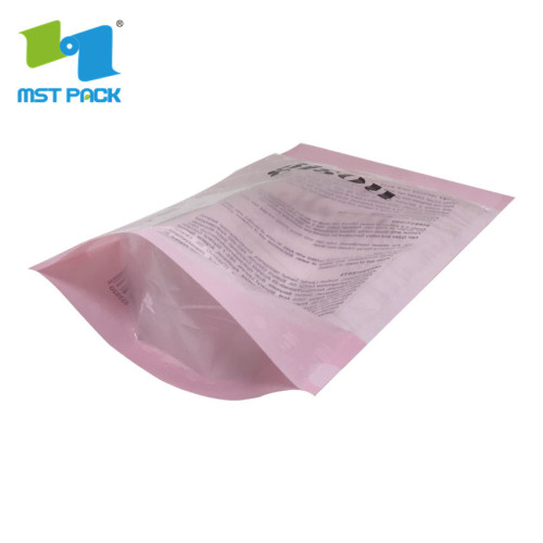 Sichtbare kompostierbare Kleidung Doypack Packaging Slider Zipper