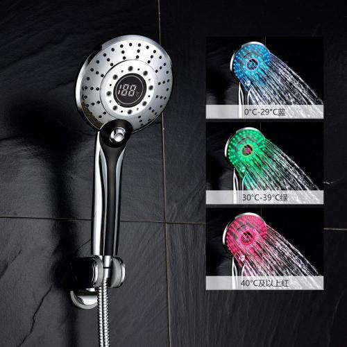 Colorful LED light multi-functional massage spa handheld shower