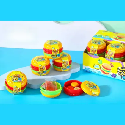 Burger Gummy – Mini Burger Shape, Multi-Layer Texture – Fun & Delicious Creative Candy