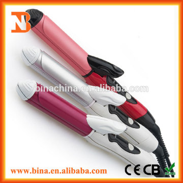 mini 2 in 1 ceramic hair straightener and curler in one