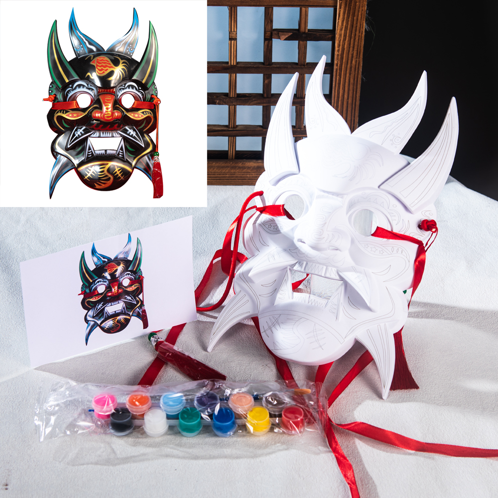 Carved Line Painting Nuo Mask