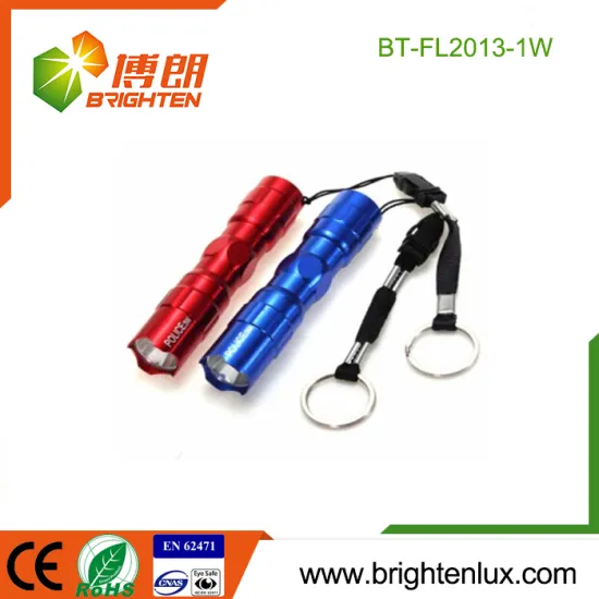 Factory Bulk Sale Custom Aluminum Cheap 1*AA cell Powered Bright Promotional 1watt Portable mini led Flashlight Keychain
