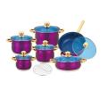 13 pcs purple color cookware set