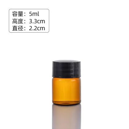 Golden Glass Dropper Bottles in Amber Color
