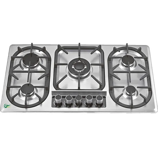 Built in Sabaf 5 burners LPG gas cooker