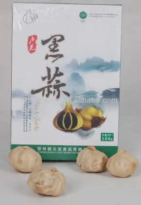 The green healthy natural snack food black garlic