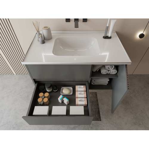 Современная тщеславие для ванной комнаты из нержавеющей стали