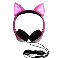 Earphone Berwarna-warni Cosplay Fox Ear Wired Headphone