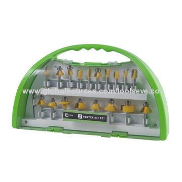 18-piece router bit set, nice designs